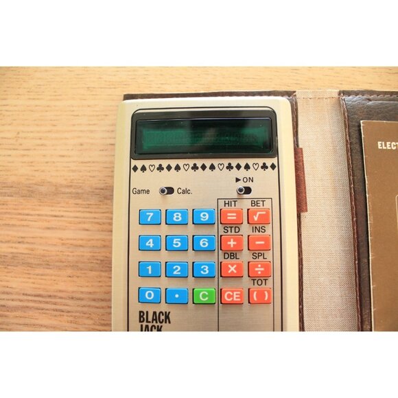 Enterprex BJ-21 Vintage Blackjack Calculator w/ Case & Manual |1970s| WORKS - Picture 7 of 17